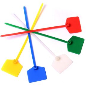 Marker Nylon Cable Ties Cable Wire Tags Security Zip Ties - Assorted Colors (50)