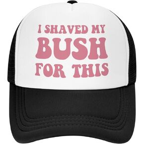 I Shaved My Bush for This Trucker Hats for Women Pink Men Funny Slogan Pink Hats for Men