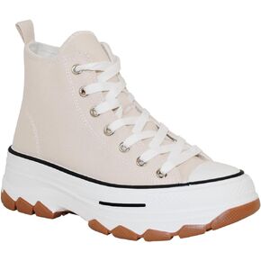 Womens Sneakers Platform Shoes 2 Inch Height Lace Up Fashion Sneaker Shoes