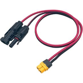 Solar Connector to XT60 Adapter Connector Connect Solar Panel for Lipo Battery Pack EFDELTA Portable Power Station River 600 and Solar Generator (60cm)
