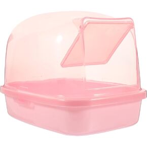 POPETPOP Hamster Sand Bathroom Chinchilla Sandbox Toilet Small Pet Sand Bath House Plastic Bathtub Shower Box for Gerbil Guinea Pigs Mice Hedgehog Squirrel in Kuwait