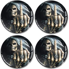 4 x 70mm 3D Stickers for Wheel Center Caps A 2570