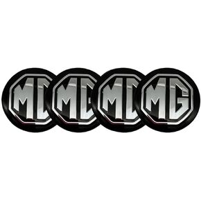 4pcs 56MM 2.2'' Emblem Badge Sticker Wheel Hub Caps Center Cover ABS Material (fit MG Black)