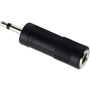 3.5mm to 6.35mm Connector, 3.5mm Mono TS (1/8 inch) Audio Male to 6.35mm (1/4 inch) Female Mic Plug Jack Converter Adapter in Kuwait