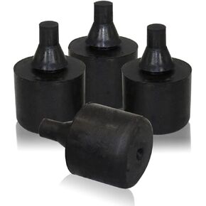 4 PCS Car Fuel Filler Stop Buffer, Fuel Tank Cover Rubber Stopper, Body Universal Oil Leak-proof Nail Pad, Compatible with Land Rover LR2 Discovery 3/4 Range Rover (Black)