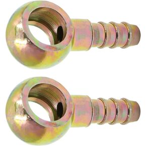 Unifizz 2pcs Car 5/16 8mm ID Hose Barb 14mm Banjo Fitting Fuel Brake Line Adapter Connector for Motorcycle