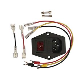 15A 250V Rocker Switch Power Socket Inlet Module Plug Switch 10A Fuse with 5Pcs Cables 3 Pin IEC320 C14 Compatible for Markerbot, Prusa i3 Ender 3s 3D Printer