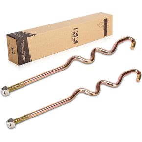 10L0L 2 Pack Golf Cart Battery Hold Down Rods Kit with Nut and S Battery Bolt for Club Car Precedent Electric Golf Cart 2008.5-up OEM#103374801 103357701