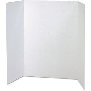 Pacon 37634 Spotlight Corrugated Presentation Display Boards, 48 x 36, White, 4/Carton