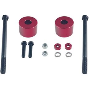 DEWHEL Red Billet Aluminum Differential Drop Spacers For 1995-2007 Toyota Tundra Tacoma Sequoia 4WD Lifted Trucks Front Diff Drop Kit