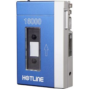 New Wave Toys Replitronics Hotline 16000 mAh Portable Power Bank and 10W Fast Wireless Charger, Metallic Blue, Retro Vintage USB C up to 3 Devices