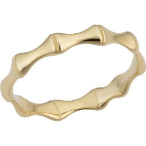 Kooljewelry 14k Yellow Gold 3.4 mm Bamboo Ring