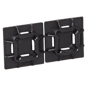 Panduit SGABM20-AV-C300 Super-Grip Cable Tie Mount, Adhesive Backed, Heat Stabilized Weather Resistant Nylon 6.6, Black (100-Pack)