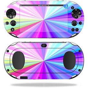 MightySkins Skin Compatible with Sony PS Vita (Wi-Fi 2nd Gen) wrap Cover Sticker Skins Rainbow Zoom