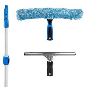 Unger Professional Total Pro Kit; Window Cleaning Kit; All-in One Window Washing Kit; Squeegee, Window Washer, Telescopic Pole; Streak-Free Results