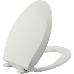 Round Toilet Seat with Slow Close Standard Toilet Seat,Quiet Toilet Cover Seat Toilet Lid Durable Refused to Loosen Easy to Install & Clean,White