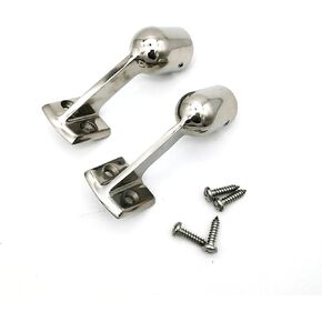 Marine Boat Yacht Heavy Dudy 316 Stainless Steel High Leg Hand Rail 60 Degree End Stanchion for Pipe -2 Pack