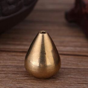 Incense Burners, Incense Cone, Mini Water Drop Shape Brass Incense Stick Holder Censer Accessories for Bedroom Tea Room 2.3 X 1.6 X 0.2 Cm