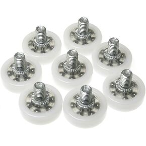 RLECS 8pcs Diameter 22mm Bearing Nylon Small Pulley Drawer Pulley Door Furniture Cabinet Pulley Positioning Roller File Cabinet Pulley