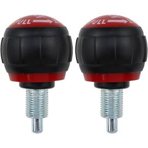2 PCS M16 Pop Pull Pin Knob Spherical Fitness Pop Pull Pin Knob Pull Pin Spring Knob Replacement Part for Fitness Equipment Bicycle Equipment Red
