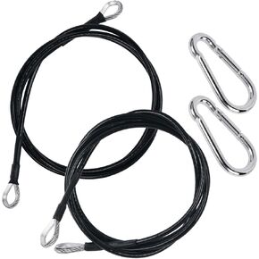 Fitness Pulley Cable for Total Gym Cable Replacement Compatible with Total Gym Models 1000, 1500, 2000, 3000 Exercise Cable Steel Wire Rope attachments (2-Pack)