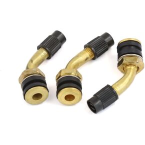 uxcell Brass Angled Tubeless Tire Valve Stem 3pcs for Moped Scooter Motorbike