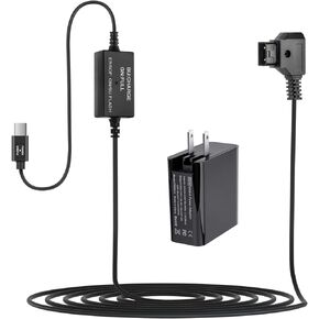 FOMITO USB-C Type-C to D-tap P-tap Power Cable for V-Mount, Gold Mount Battery, Camcorder