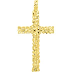 قلادة متقاطعة كبيرة مقاس 33.5 مم × 5.7 سم مطلية بالذهب عيار 14 قيراط in Kuwait