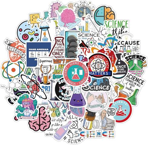 ملصقات مختبر العلوم المضحكة للطلاب والكمبيوتر المحمول ومختبر الكيمياء وملصقات السيارات والدراجات النارية والأمتعة وخوذة الكتابة على الجدران وملصقات لوح التزلج (مختبر العلوم) in Kuwait