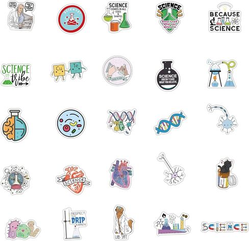 ملصقات مختبر العلوم المضحكة للطلاب والكمبيوتر المحمول ومختبر الكيمياء وملصقات السيارات والدراجات النارية والأمتعة وخوذة الكتابة على الجدران وملصقات لوح التزلج (مختبر العلوم) in Kuwait
