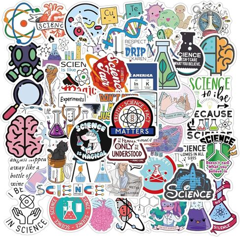ملصقات مختبر العلوم المضحكة للطلاب والكمبيوتر المحمول ومختبر الكيمياء وملصقات السيارات والدراجات النارية والأمتعة وخوذة الكتابة على الجدران وملصقات لوح التزلج (مختبر العلوم) in Kuwait