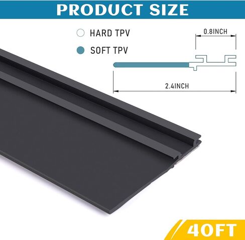 RV Slide Out Seal 1 × 15/16 بوصة × 40 قدمًا على شكل حرف D RV حشوات منزلق للخارج 018-312-EKD سدادة مطاطية بديلة لـ RV Camper Slide Out - أسود in Kuwait