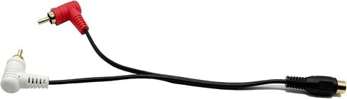 RCA Splitter Audio Cable, Gold-Plated RCA Female to Dual Male 90 Degree Angle Audio Adapter Cable, Lotus Cable -8 Inch(F Straight/2 M Bend) in Saudi Arabia