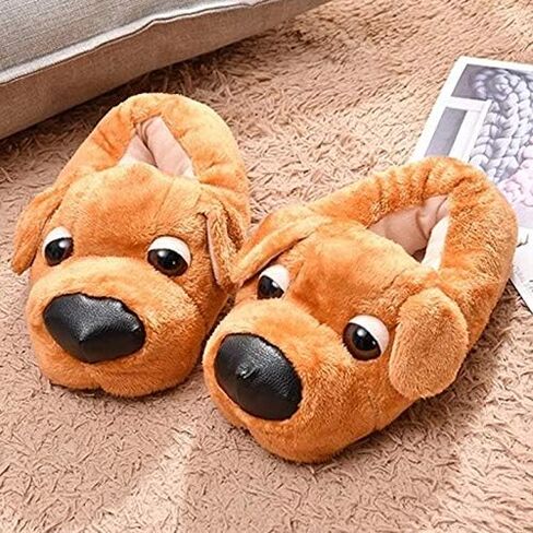 Women and Kids Cute Dogs Indoor Slippers Cute Dogs Slippers Indoor Slippers Warm Memory Foam Cotton Home Slippers Soft Cozy Home Shoes Cute Fluffy Slippers in Saudi Arabia