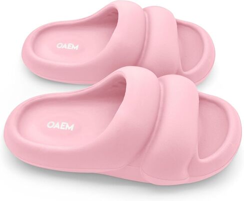 Women's Slides - Non Slip Lightweight Open Toe - Pillow and Cloud Slides - Shower and Bathroom Slides - Quick Drying - Cushion Slides with Extra Thick Sole for Optimal Support - Cloudies Shoes for Indoor and Outdoor - House Slippers for Women - Easy to We in Saudi Arabia