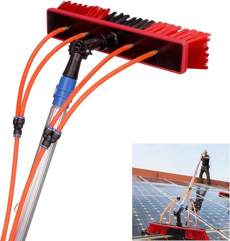 Solar Panel Cleaning Brush, 26 FT Adjustable Water Fed Pole Cleaning Kit, Solar Panel Cleaning Pole and Outdoor Window Washing Equipment in Saudi Arabia