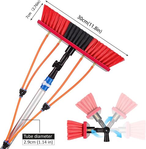 Solar Panel Cleaning Brush, 26 FT Adjustable Water Fed Pole Cleaning Kit, Solar Panel Cleaning Pole and Outdoor Window Washing Equipment in Saudi Arabia