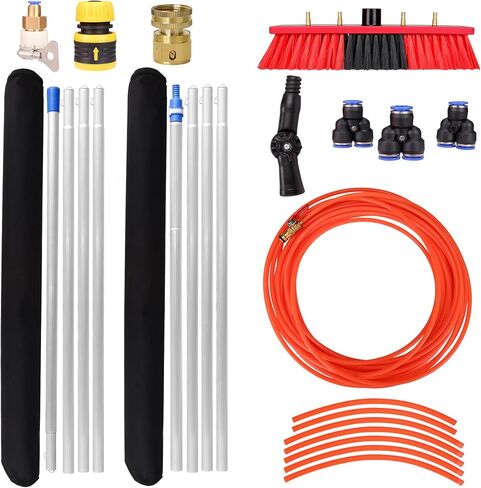 Solar Panel Cleaning Brush, 26 FT Adjustable Water Fed Pole Cleaning Kit, Solar Panel Cleaning Pole and Outdoor Window Washing Equipment in Saudi Arabia