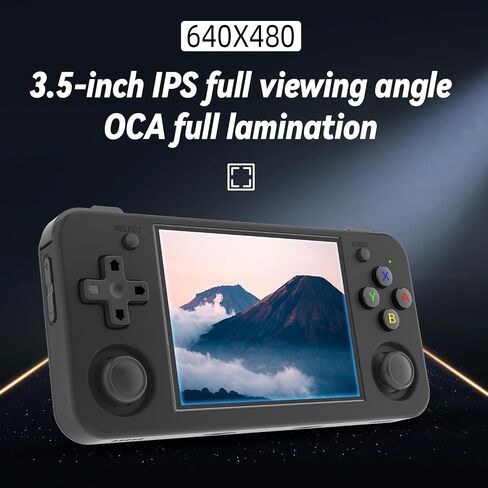 RG35XX H Retro Handheld Game Console , 3.5 Inch IPS Screen Linux System Built-in 64G TF Card 5528 Games Support HDMI TV Output 5G WiFi Bluetooth 4.2 (RG35XX H Black) in Saudi Arabia