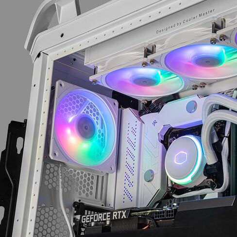 Cooler Master Mobius 120P ARGB White 3in1 Performance 120mm PC Case|Liquid Cooler|Air Cooler Fan, Ring Blade Design, PWM 2,400 RPM, Loop Dynamic Bearing, Magnetic Ring, Gen2 ARGB (MFZ-M2DW-243P2-R1) in Saudi Arabia