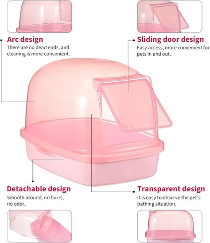 POPETPOP الهامستر الرمال الحمام شينشيلا رمل المرحاض الصغيرة الحيوانات الأليفة الرمال حمام البيت البلاستيك حوض الاستحمام صندوق دش لجربيل غينيا الخنازير الفئران القنفذ السنجاب in Kuwait