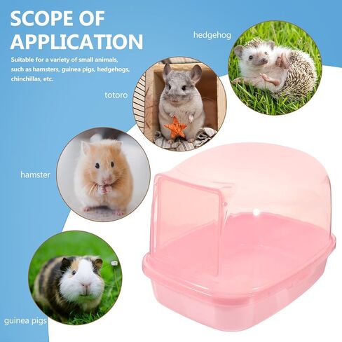 POPETPOP الهامستر الرمال الحمام شينشيلا رمل المرحاض الصغيرة الحيوانات الأليفة الرمال حمام البيت البلاستيك حوض الاستحمام صندوق دش لجربيل غينيا الخنازير الفئران القنفذ السنجاب in Kuwait