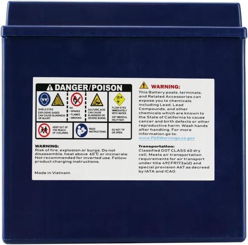 بطارية PoweStar PM14-BS-HD عالية الأداء - صيانة مجانية - بطارية دراجة نارية SLA/AGM 14-BS متوافقة مع Kawasaki 1200cc ZZR1200 2002-2005 in Kuwait