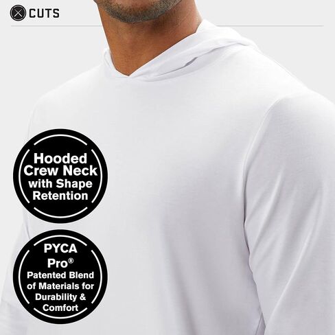 Cuts Clothing Men's AO Hooded Long Sleeve Curve Hem Shirt in Saudi Arabia