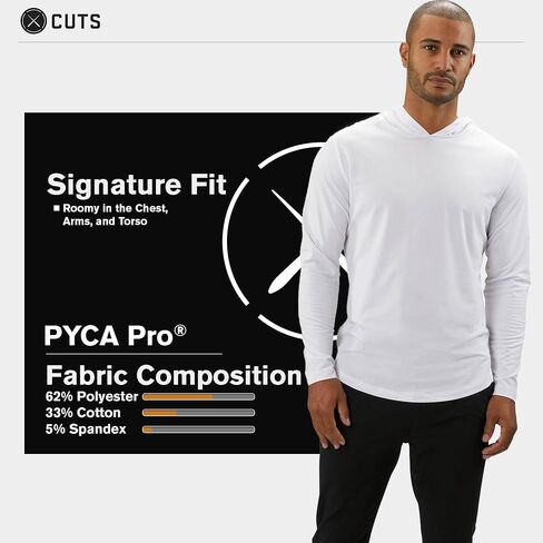 Cuts Clothing Men's AO Hooded Long Sleeve Curve Hem Shirt in Saudi Arabia