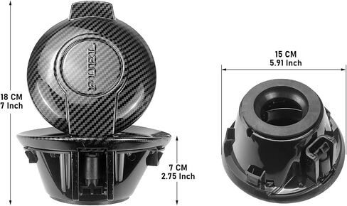 Moonlinks Fuel Filler Door Cap Compatible with 2008-2023 Dodge Challenger Gas Cover Cap Vapor Edition,Fuel Filler Door Cap for 68250120AA,Car Fuel Tank Filler Door Cover Replacement Carbon Fiber in Saudi Arabia