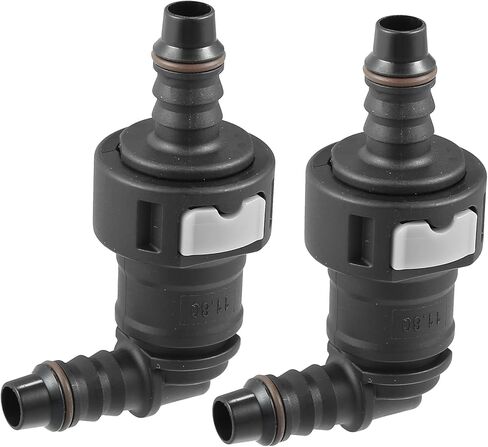 X AUTOHAUX 2pcs Fuel Line Quick Connect 90 Degree Adapter Connector Male 11.8mm to 8mm Nylon Tubing for Fuel Line Hose in Saudi Arabia