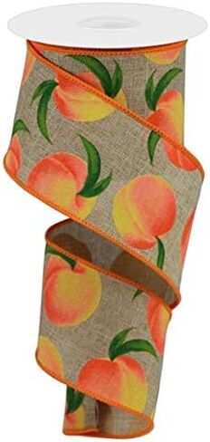 Peaches on Canvas Wired Edge Ribbon, 10 Yards (Cream, 1.5 Inch) in Saudi Arabia