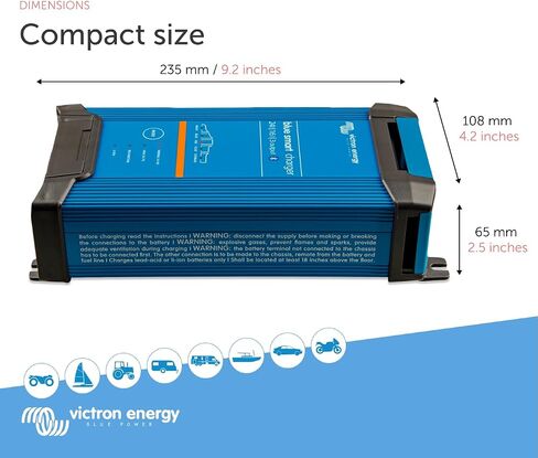 Victron Energy Blue Smart IP22 24-Volt 16 amp 120VAC, 3 Output Battery Charger NEMA 5-15, Bluetooth in Saudi Arabia
