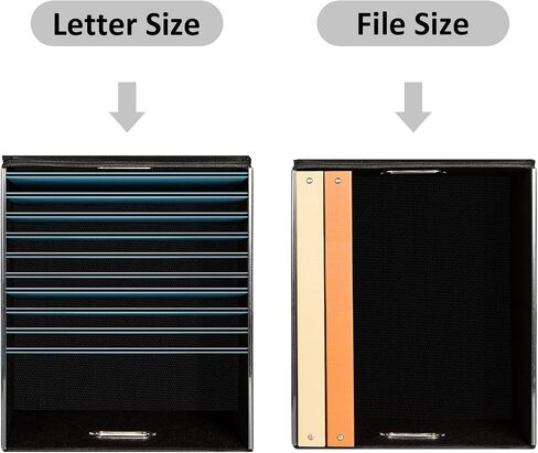 TIANSE Portable Linen Storage Box with Lids (3 Pack, Black), Art Deco Style, Foldable Decorative Organizer for Letters, Legal Documents, Office Supplies, Home Use in Saudi Arabia